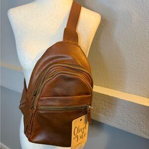 Brown Leather Sling Bag
